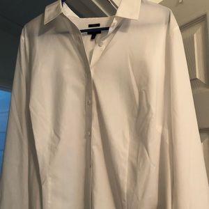 Talbots white button up shirt Size 18W
